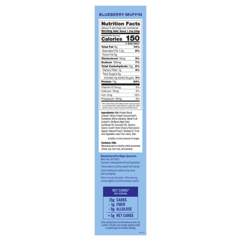Magic Spoon Cereal with Protein 200 G - Blueberry Muffin Best Price in UAE