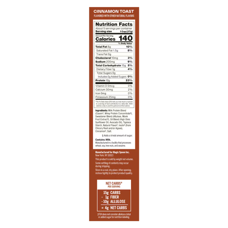 Magic Spoon Cereal with Protein 200 G - Cinnamon Toast Best Price in Al Ain