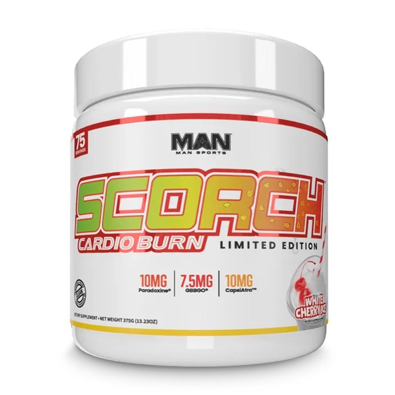 Man Sports Scorch Cardio Burn White Cherryrice 75 Servings
