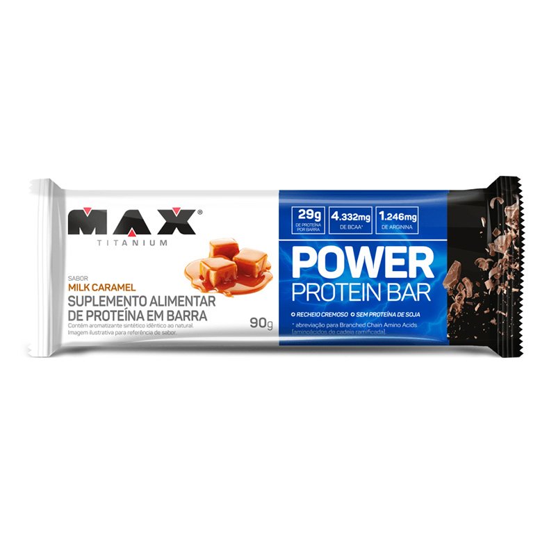 Max Titanium Power Protein Bar 90 G 12 Pcs in Box - Milk Caramel Best Price in Dubai