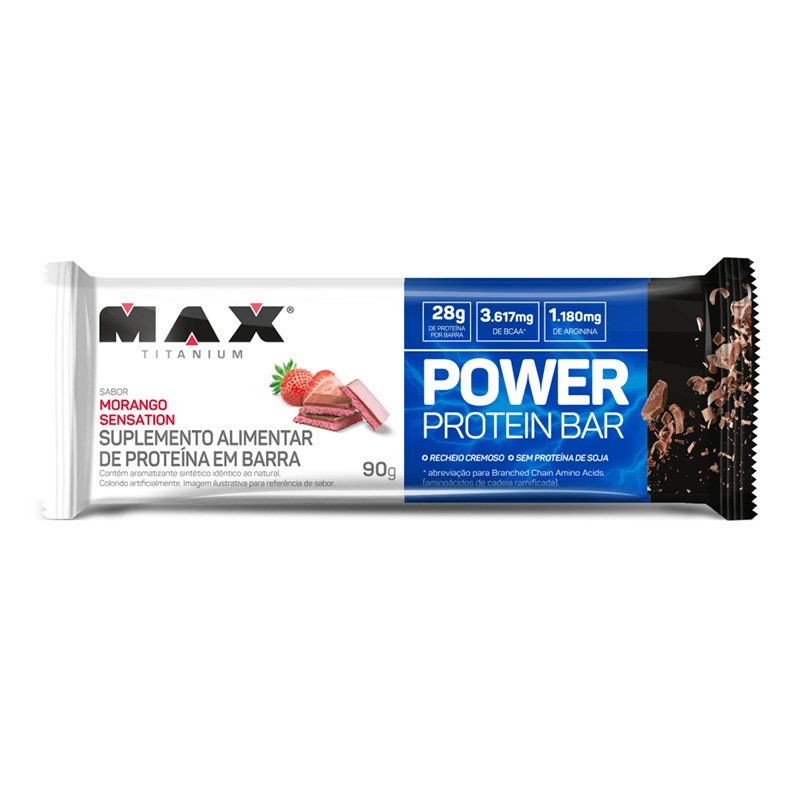 Max Titanium Power Protein Bar 90 G 12 Pcs in Box - Strawberry Sensation Best Price in Dubai
