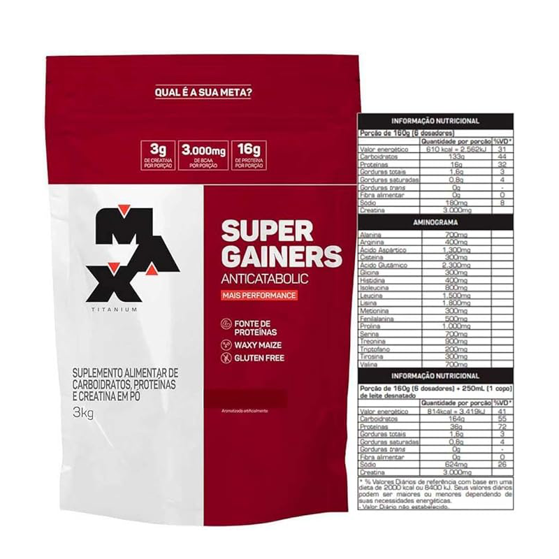 Max Titanium Super Gainer Refil 3 KG - Chocolate Best Price in Dubai