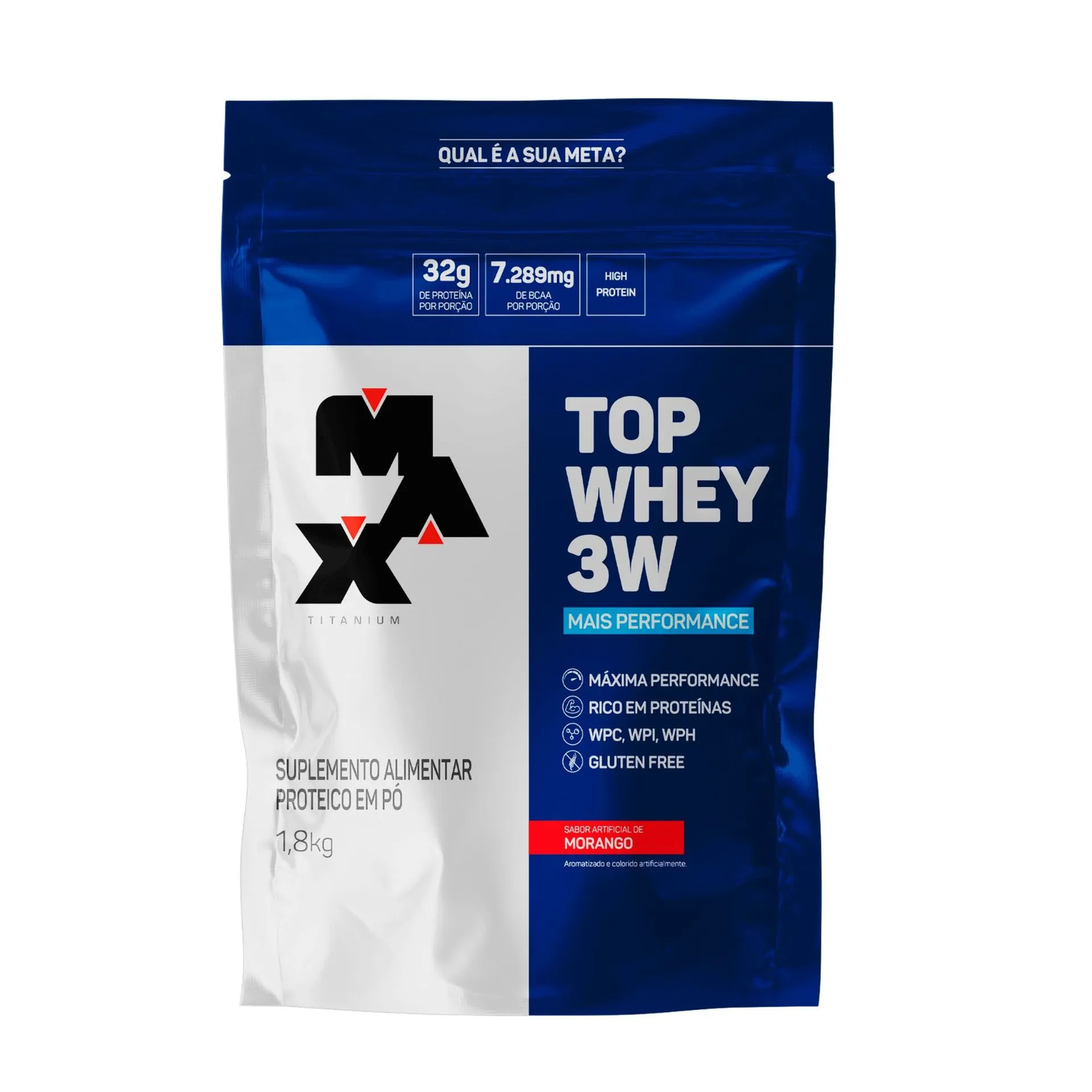 Max Titanium Top Whey 3W Performance 1.8 KG - Strawberry