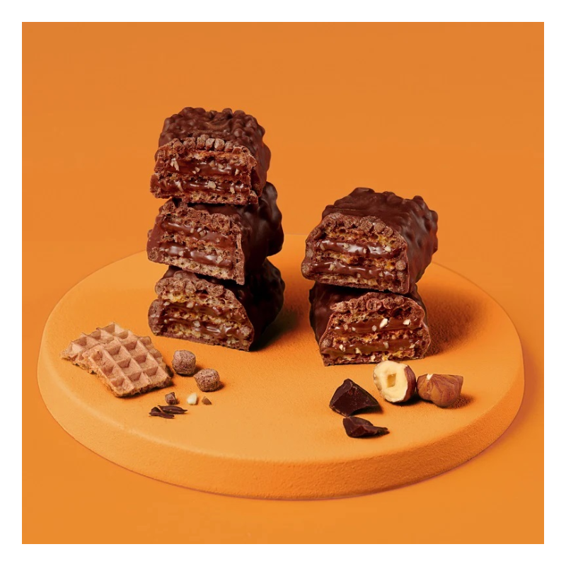 Maxi Nutrition Crispy Waffle Protein Bar 39 G 12 Pcs in Box - Hazelnut Spread Best Price in Al Ain