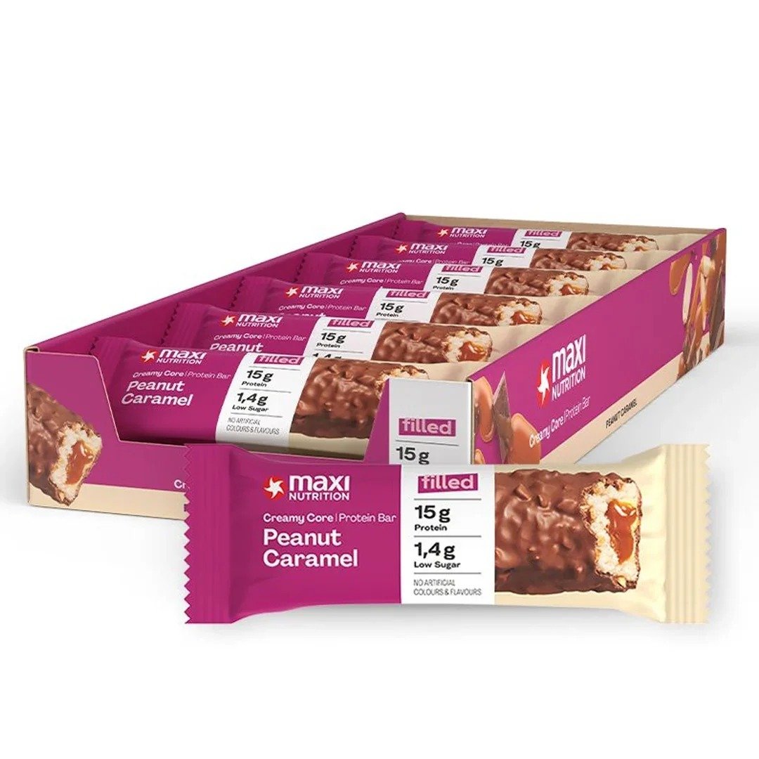 Maxi Nutrition Protein Bars 12 x 45 G - Peanut Caramel Best Price in UAE