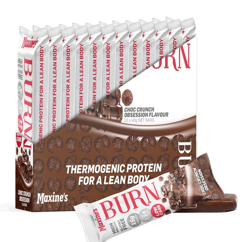 Maxine Burn Bar 40 G 12 Pcs in Box - Choc Crunch Obsession Best Price in UAE