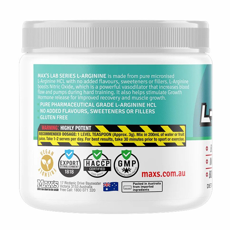 Maxs L-Arginine 100 G Best Price in Dubai