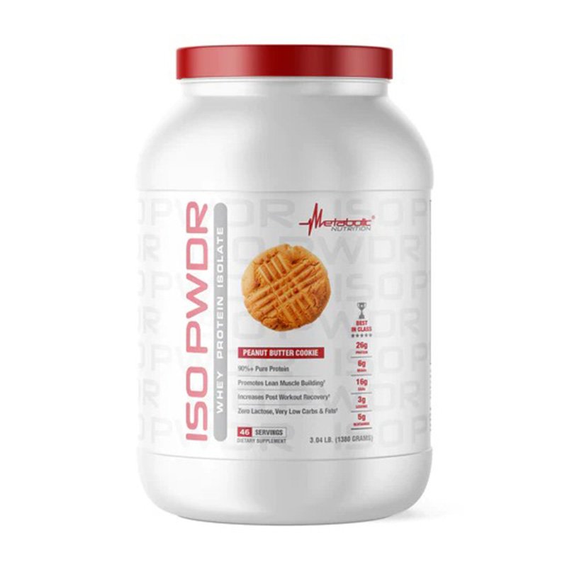Metabolic Nutrition ISO Powder Whey Protein Isolate 3.04lb - Peanut Butter Cookies