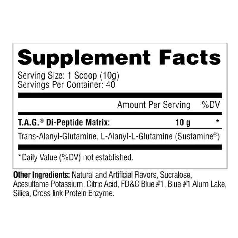 Metabolic Nutrition T.A.G Trans Alanyl Glutamine 400g - Blue Raspberry Best Price in Dubai