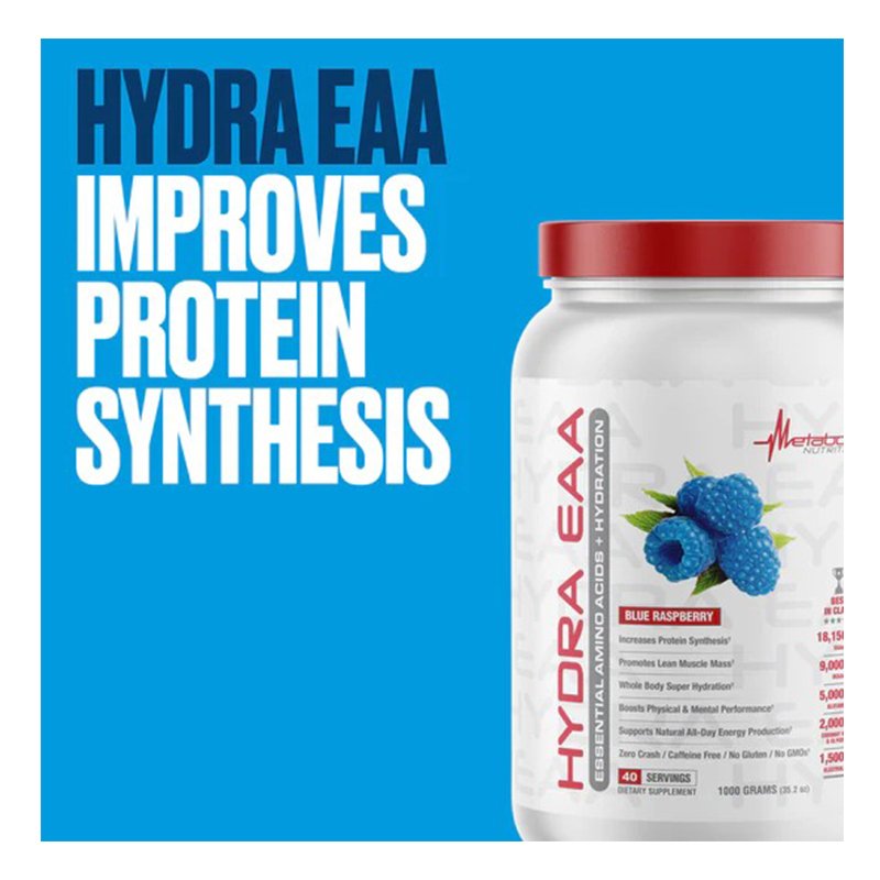Metabollic Nutrition Hydra EAA 1 kg 40 Servings - Blue Raspberry Best Price in Dubai