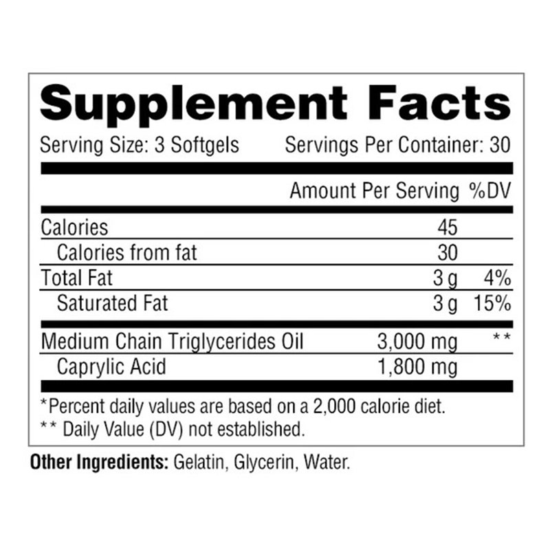 Metabollic Nutrition MCT 3000 90 Capsules Best Price in Dubai