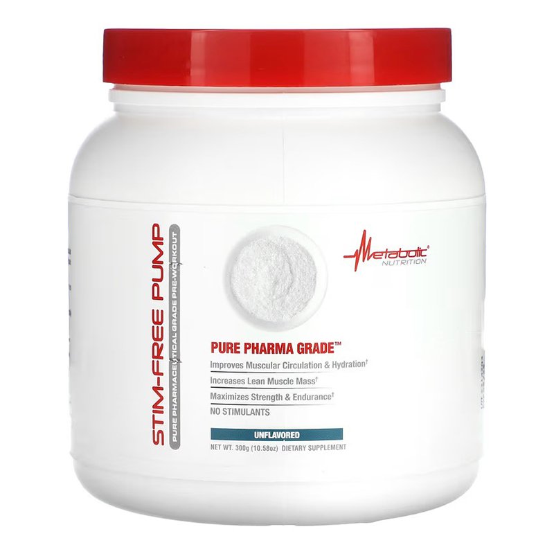 Metabollic Nutrition Stim Free Pump Pre Workout 300 G - Unflavored