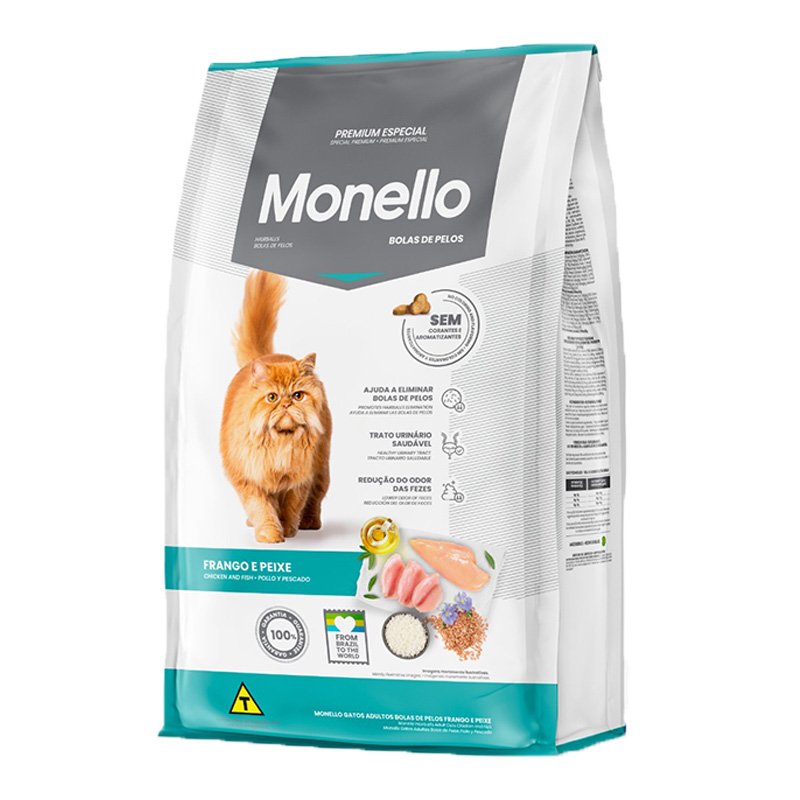 Monello Adult Cat Hairball Chicken and Fish Flavor 1 Kg