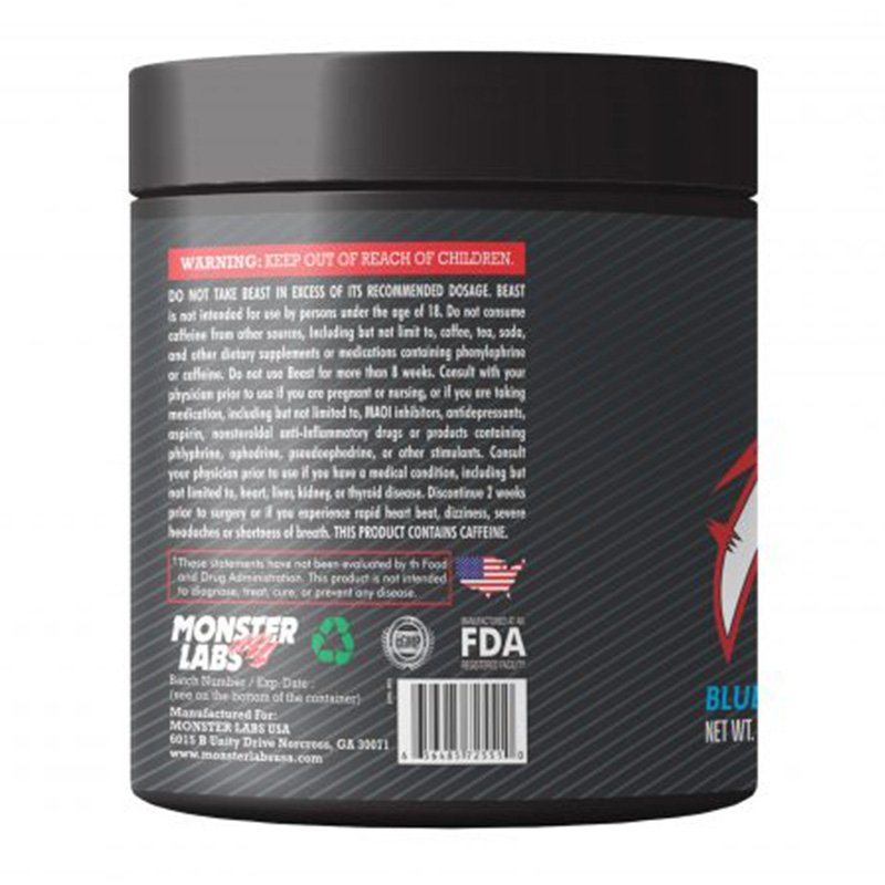 Monster Labs Beast V2 35 Servings - Blue Raspberry Best Price in Dubai