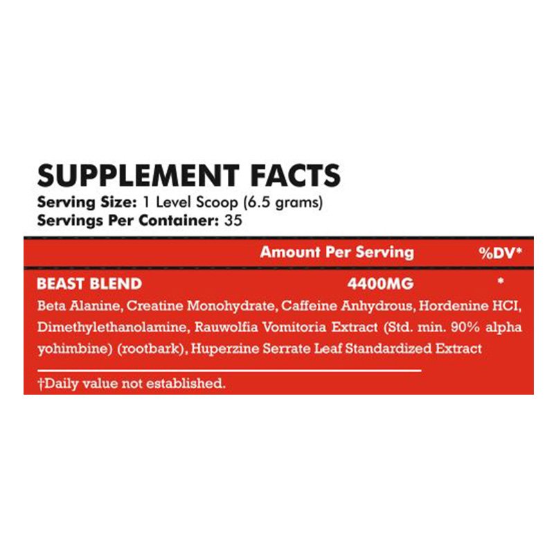 Monster Labs Beast V2 35 Servings - Blue Raspberry Best Price in Sharjah