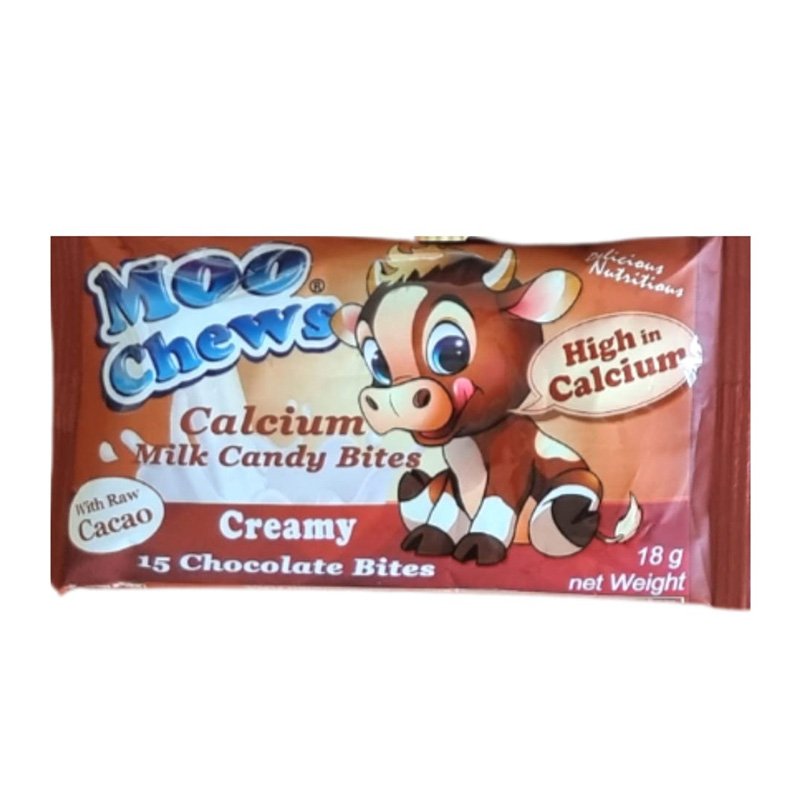 Moo Chews Calcium Milk Bites Pack of 12 - Chocolate Flavor Best Price in Dubai