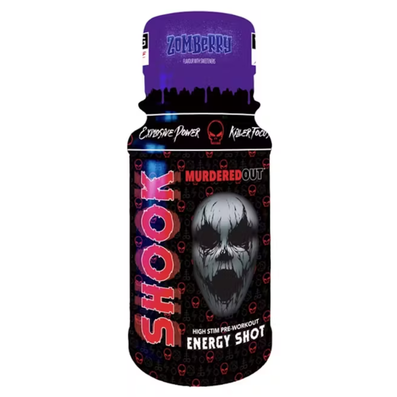 Murdered Out Shook Energy Shot 12 x 60ml Pre Workout - Cherry Cola Best Price in UAE