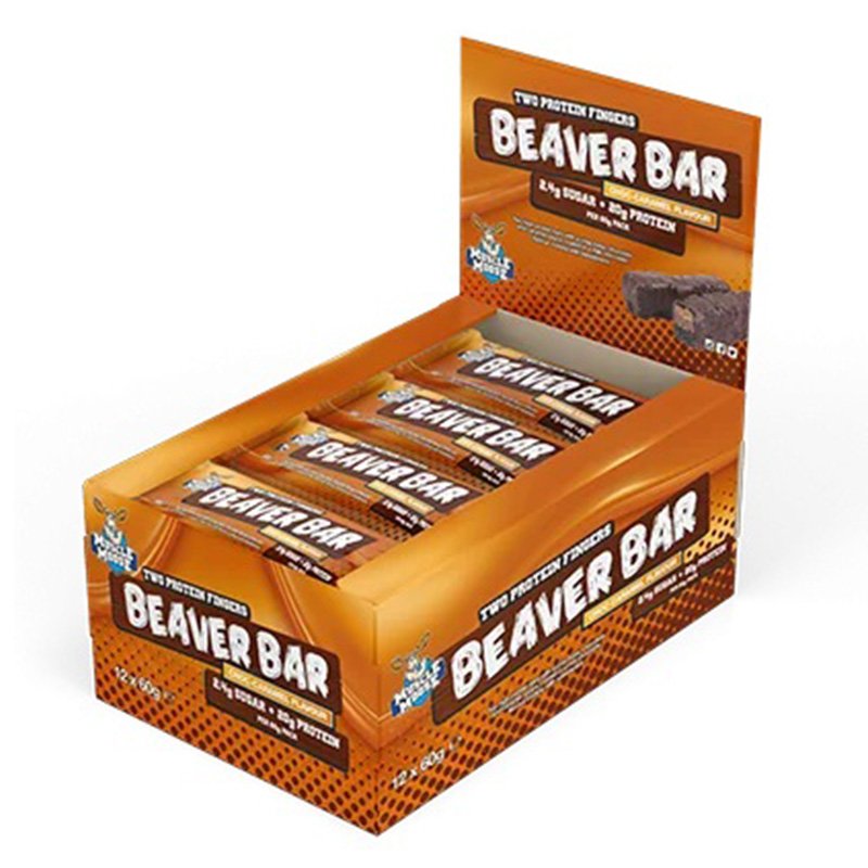 Muscle Moose Protein Beaver Bar Dark Chocolate 20g 1x12 Best Price in UAE