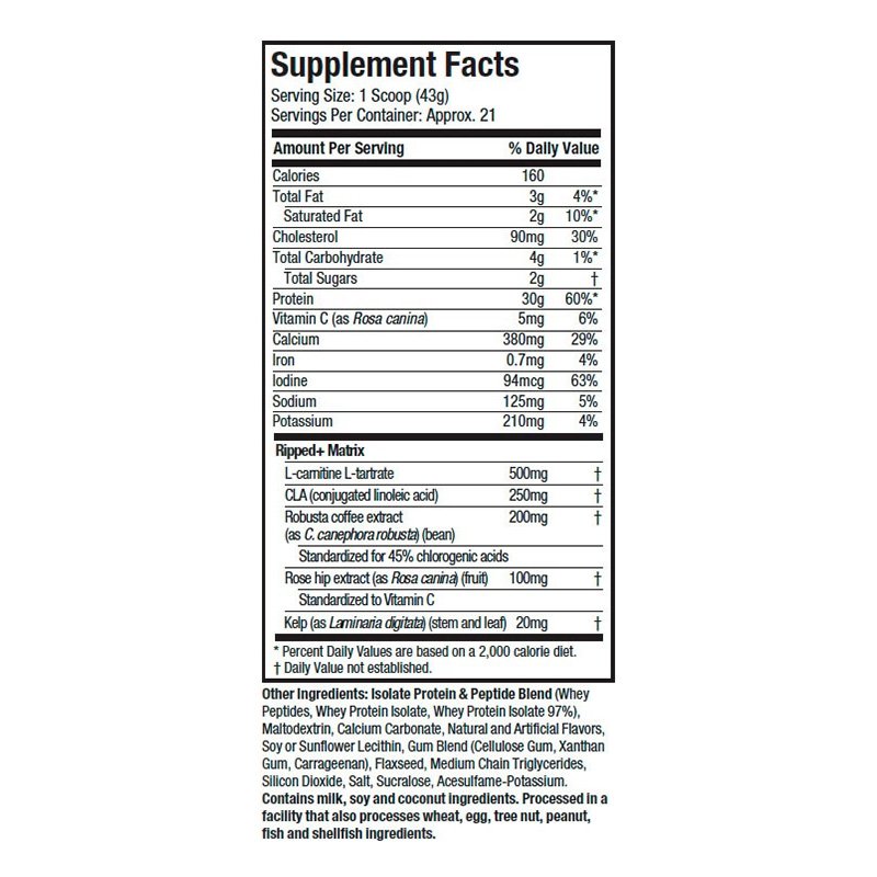 Muscletech Nitro Tech Ripped 4 lbs - French Vanilla Bean Best Price in Abu Dhabi