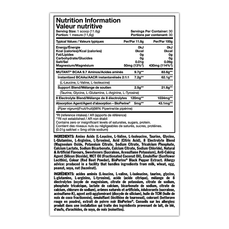 Mutant BCAA 9.7 90 Servings Sports Drinks Mix - Fruit Punch Best Price in Dubai