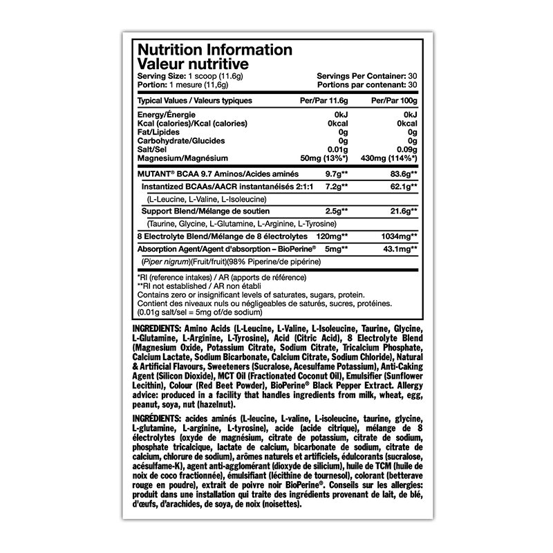 Mutant BCAA 9.7 90 Servings Sports Drinks Mix - Watermelon Best Price in Dubai