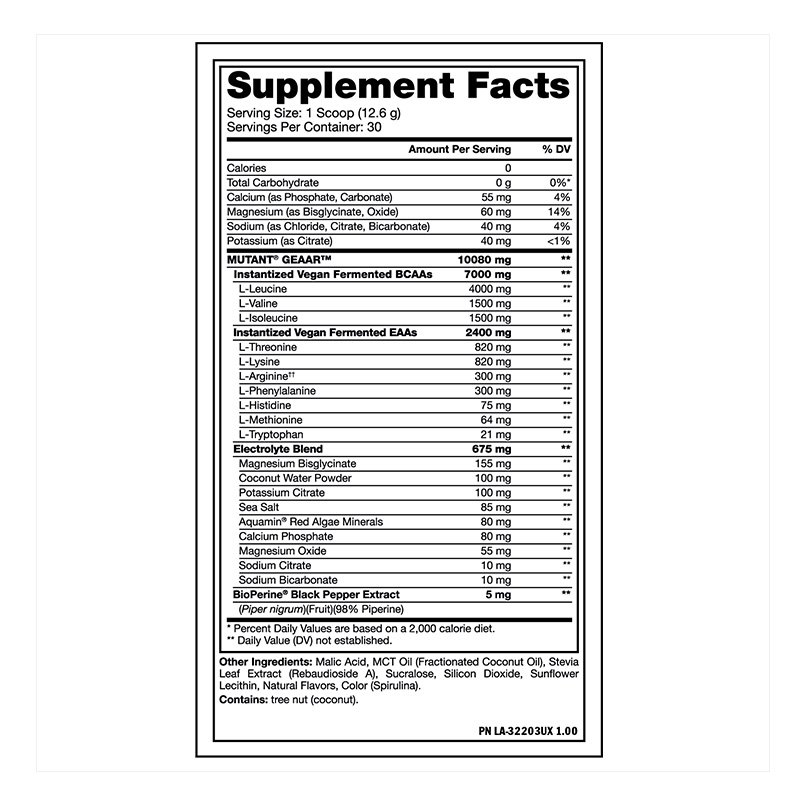 Mutant Geaar Amino Acids Blue Raspberry 378g Best Price in Dubai