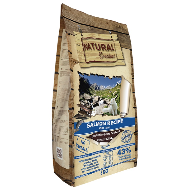 Natural Greatness Salmon Recipe Sensitive Adult Mini 6 Kg