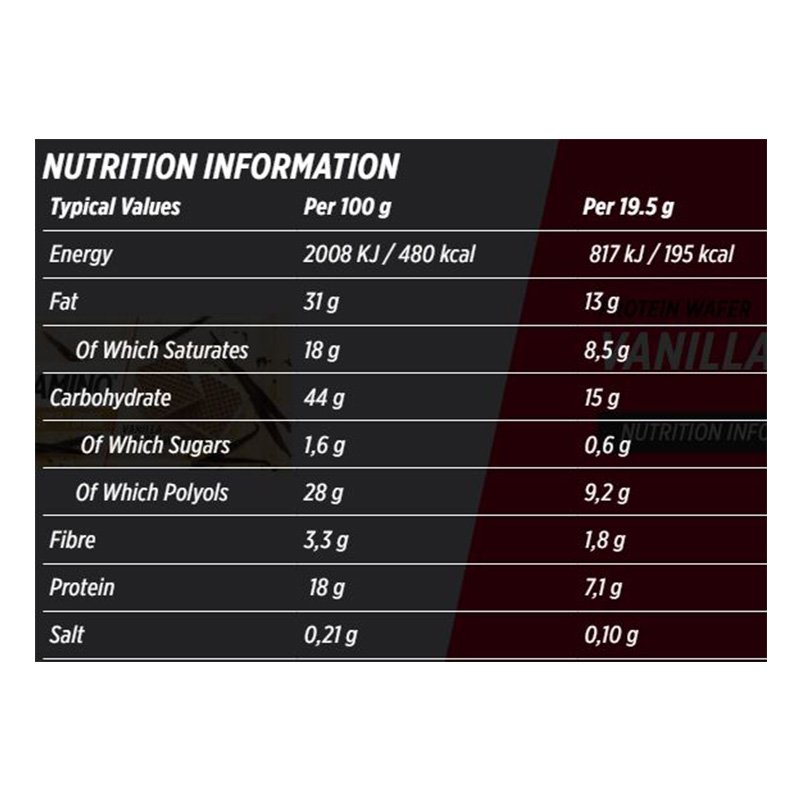 Nutramino Crispy Protein Waffer 1x12 - Vanilla Best Price in Dubai