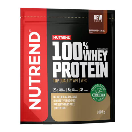 Nutrend 100% Whey Protein 1000 G - Chocolate Cocoa