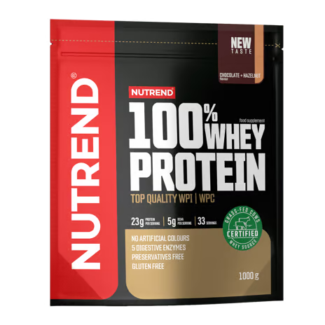 Nutrend 100% Whey Protein 1000 G - Chocolate N Hazelnut