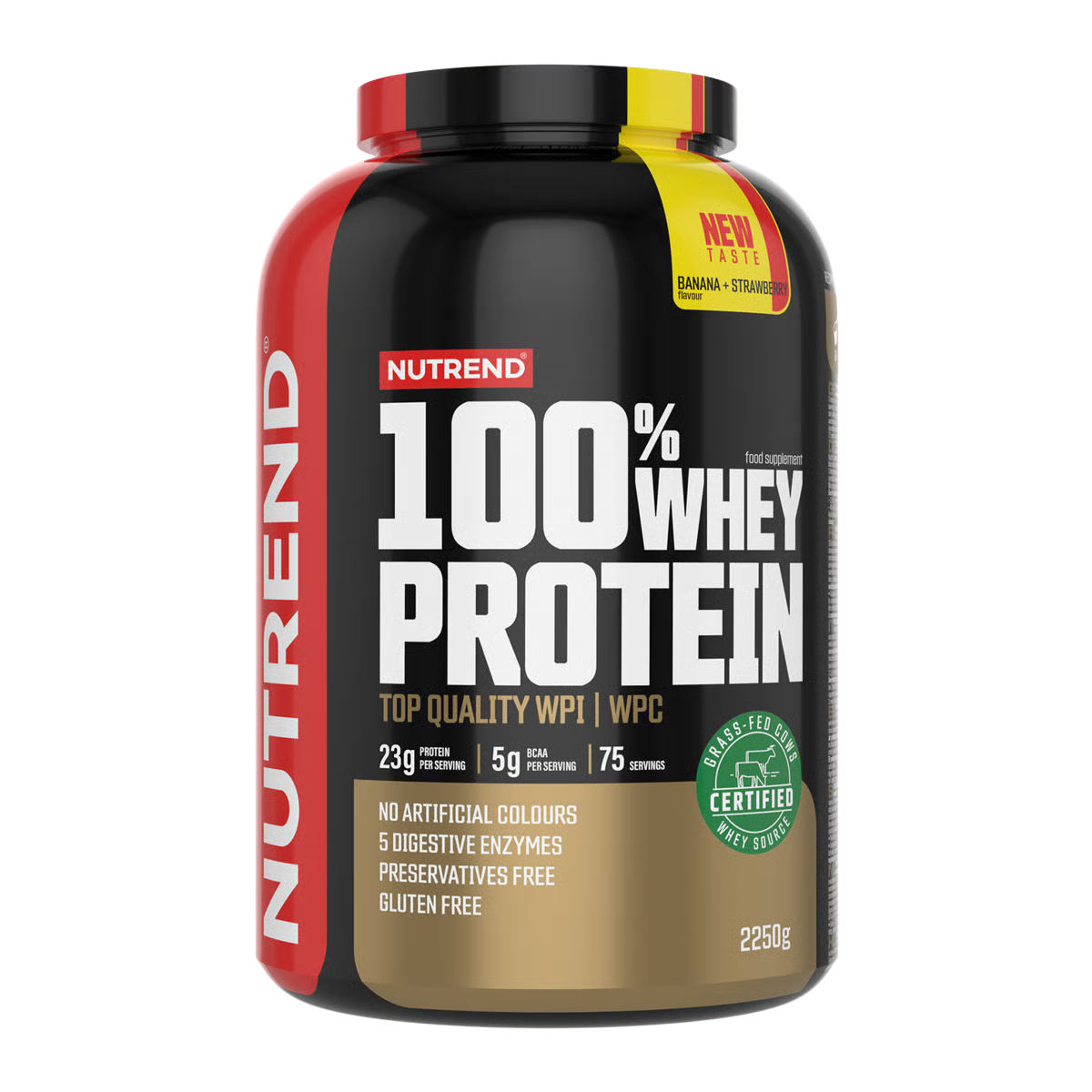 Nutrend 100% Whey Protein 2250 G - Banana N Strawberry