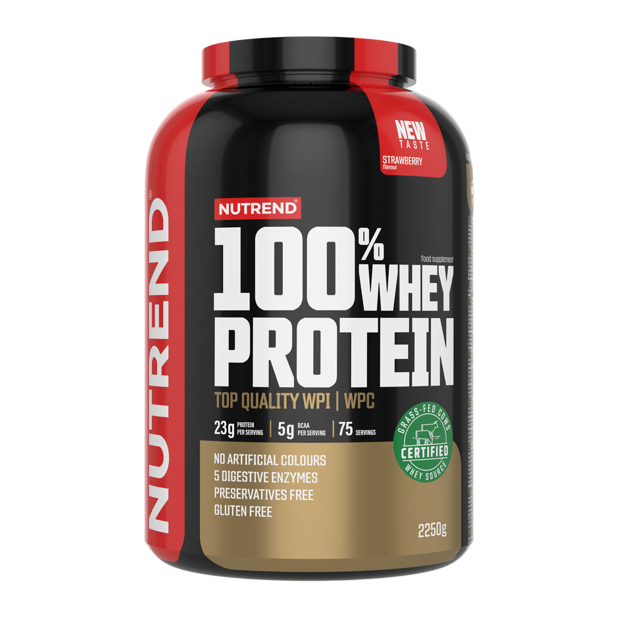 Nutrend 100% Whey Protein 2250 G - Strawberry