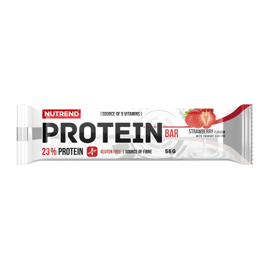 Nutrend High Protein Bar 55 G - Strawberry in Yoghurt Coating x 10 bars