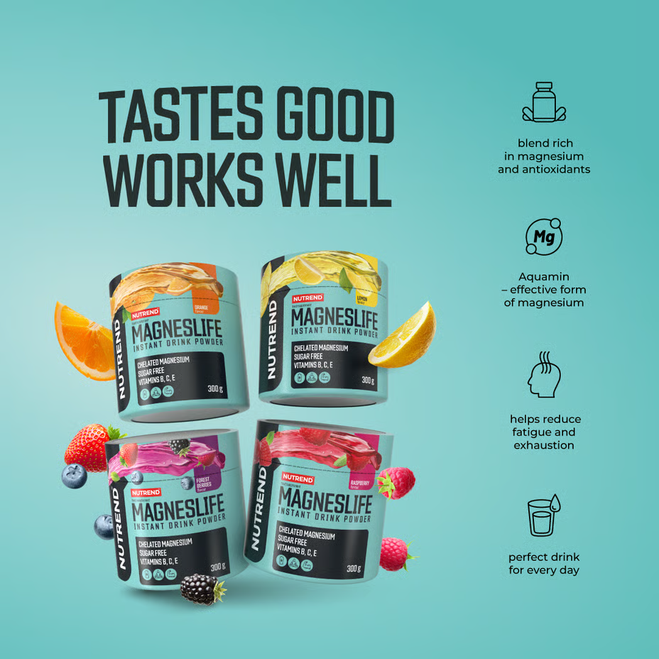 Nutrend Magneslife Instant Drink Powder 300 G - Raspberry Best Price in Abu Dhabi