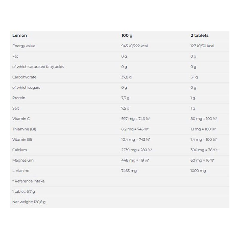 Nutrend Zerodrinx Hypotonic Sports Drink 18 Tabs - Lemon Best Price in Ajman