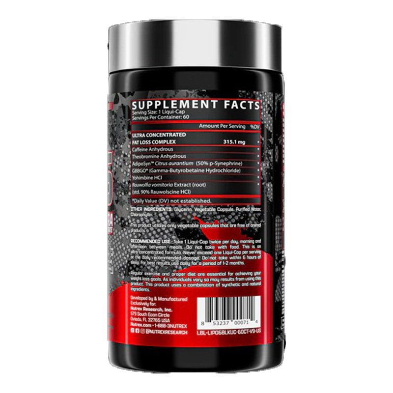 Nutrex Lipo 6 Black Ultra Concentrate 60 Capsule Best Price in Abu Dhabi