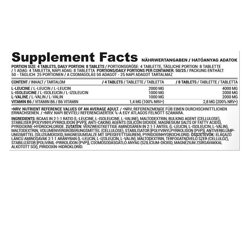 Nutriversum Basic BCAA + B6 200 Tabs Best Price in Dubai