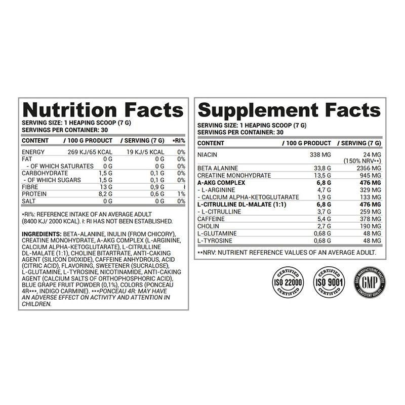 Nutriversum Flow PWO 2.0 210 G - Blue Grape Best Price in Dubai