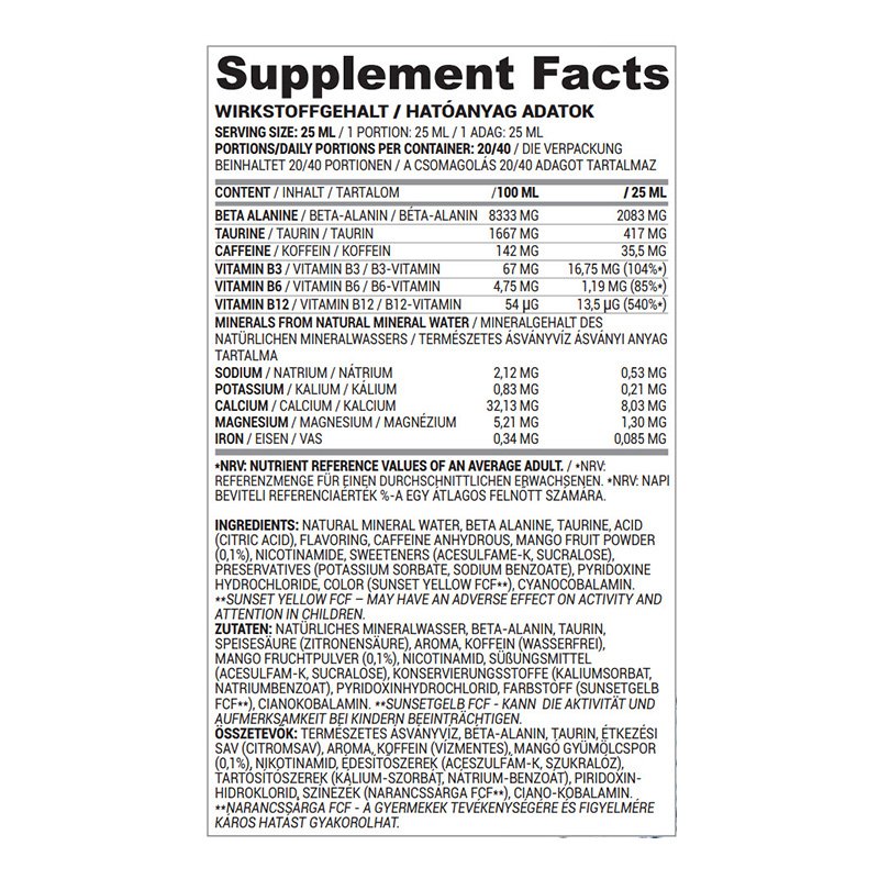 Nutriversum Flow PWO Liquid 500 ml - Mango Best Price in Dubai