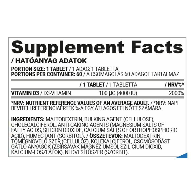 Nutriversum Vita D3 4000 IU 60 Tablets Best Price in Dubai