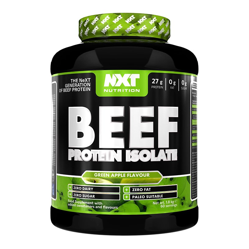 NXT Nutrition Beef Protein Isolate 1.8 Kg - Green Apple Best Price in UAE