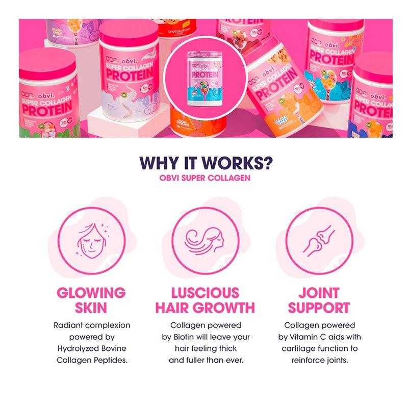 Obvi Super Collagen Fruity Cereal Cookies 384g Best Price in UAE