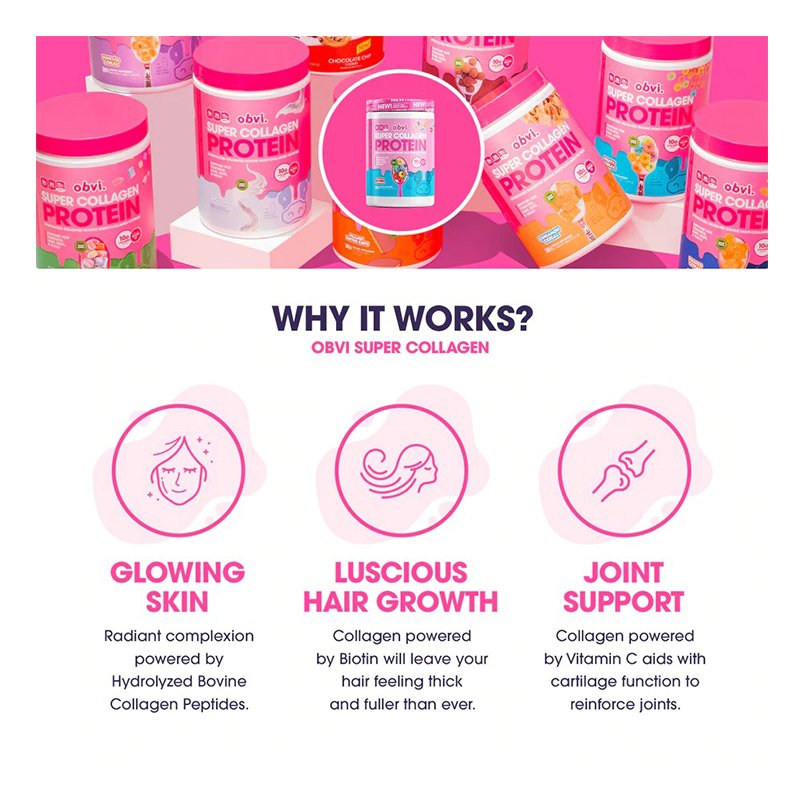 Obvi Super Collagen Peanut Butter Cups 384g Best Price in Dubai