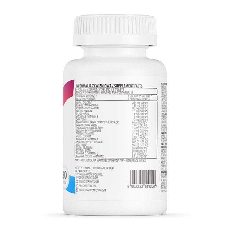 OstroVit 100% Vit & Min 30 tabs Best Price in Dubai