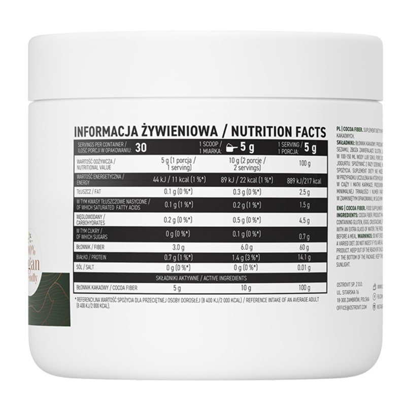 OstroVit Cocoa Fiber VEGE 150 g Best Price in Dubai