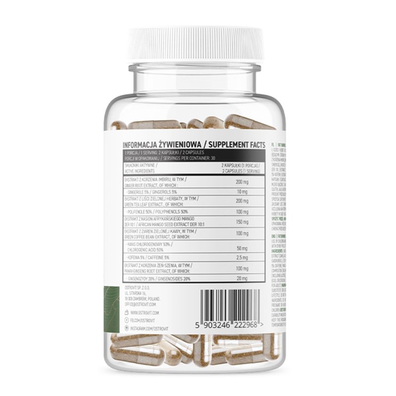 OstroVit Fat Burner VEGE 90 caps Best Price in Dubai