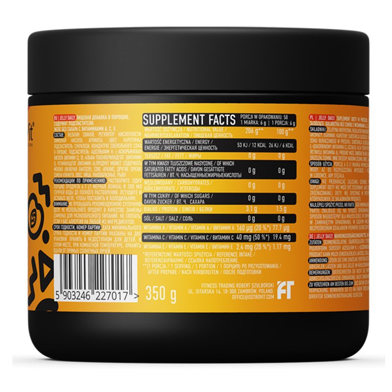 OstroVit Mr. Tonito Jelly Daily 350 G - Mango Peach Best Price in Dubai