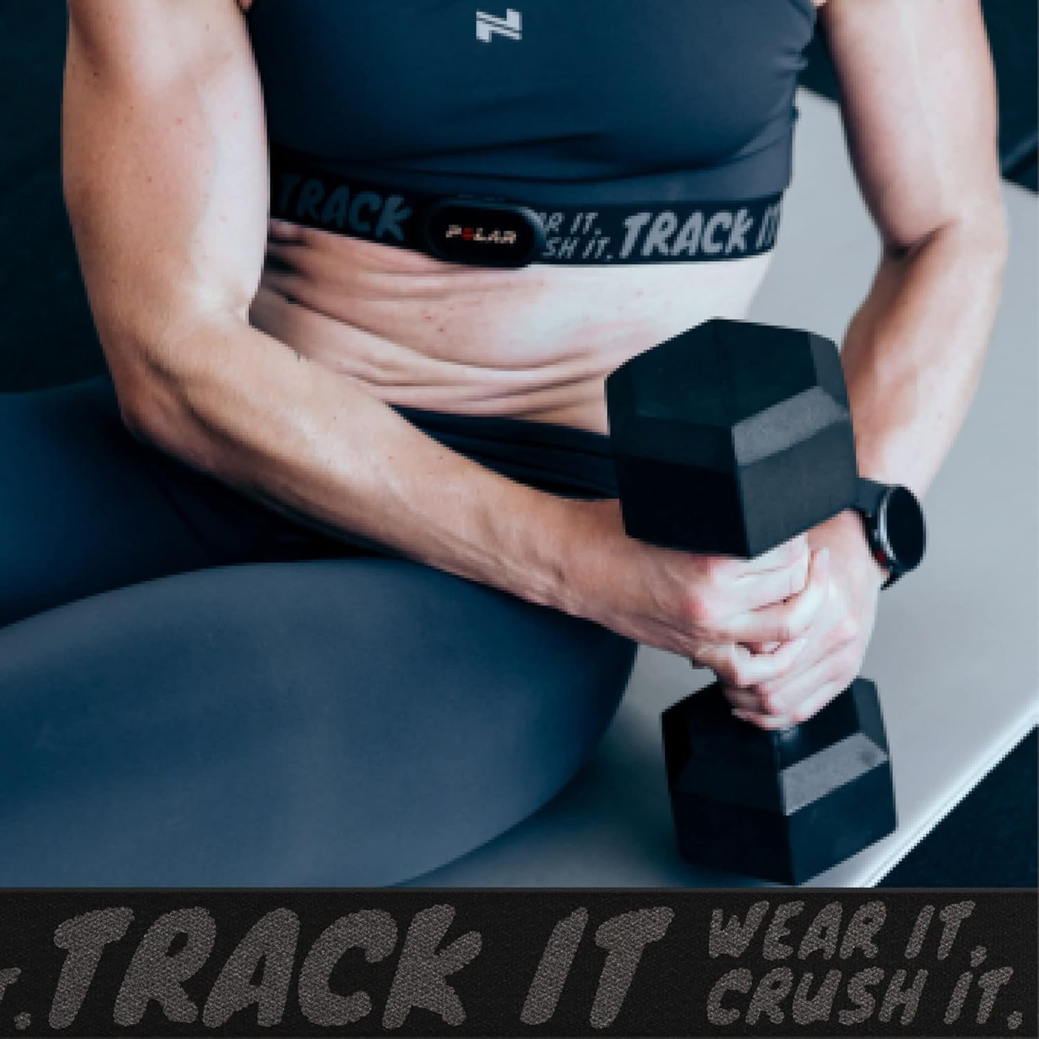 Polar H10 N Heart Rate Sensor Band M-XXL - 67-95cm - Black Crush Best Price in Dubai