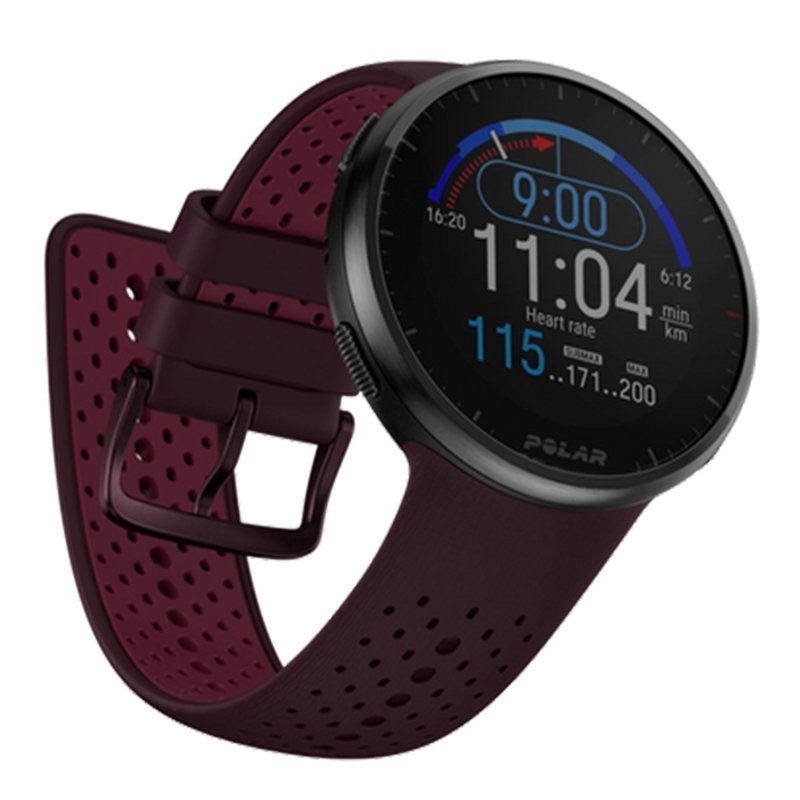 Polar Pacer Pro Advanced GPS Running Watch 120-210 mm - Autumn Maroon Best Price in Al Ain