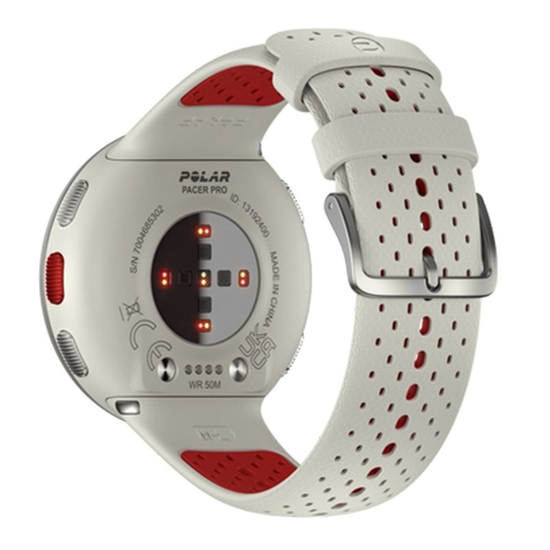 Polar Pacer Pro Advanced GPS Running Watch 120-210 mm - Snow White Best Price in Sharjah